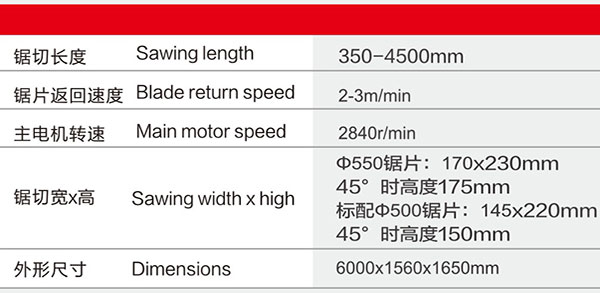 数控45°双头锯